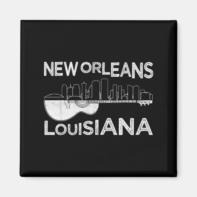 Souvenir New Orleans Guitar Music Louisiana New Or Magnet (Vorne)