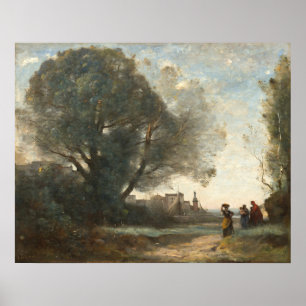 Souvenir of Terrace, Jean-Baptiste - Corot Fine Ar Poster