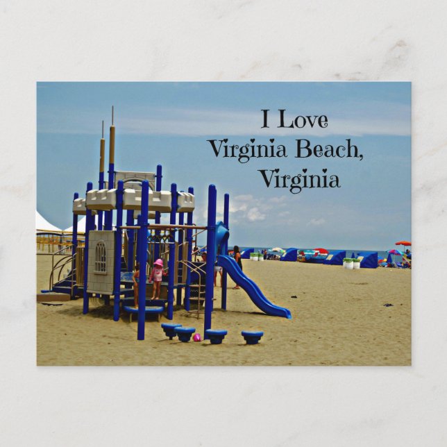 Souvenir of Virginia Beach, Virginia Postkarte (Vorderseite)