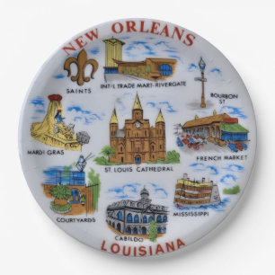 Souvenir-Papierteller New Orleans Pappteller