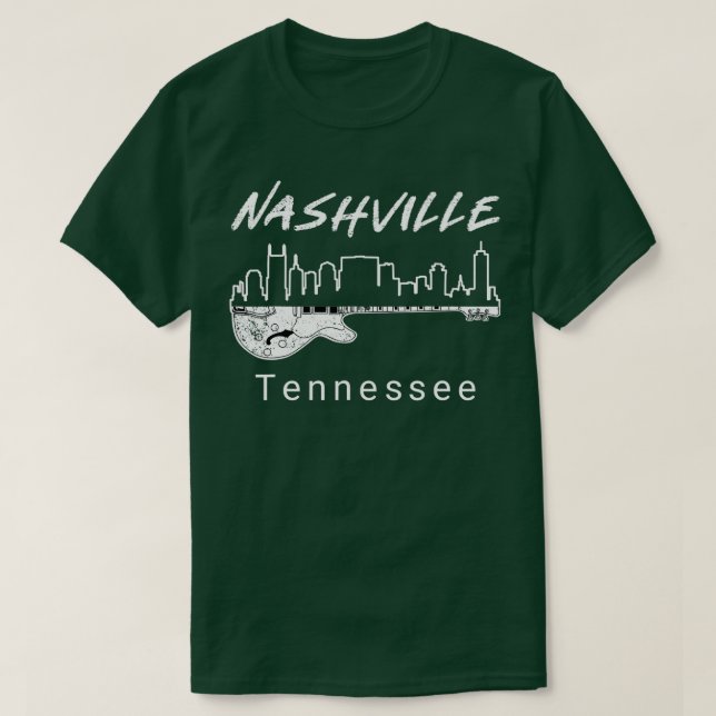 Souvenir s From Nashville Tn Guitar Nashville Gif T-Shirt (Design vorne)