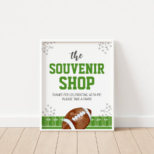 Souvenir Shop Fußball Geburtstagsfavoriten Zeichen Poster