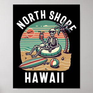 Souvenir von North Shore Oahu Hawaii Hawaiian Surf Poster