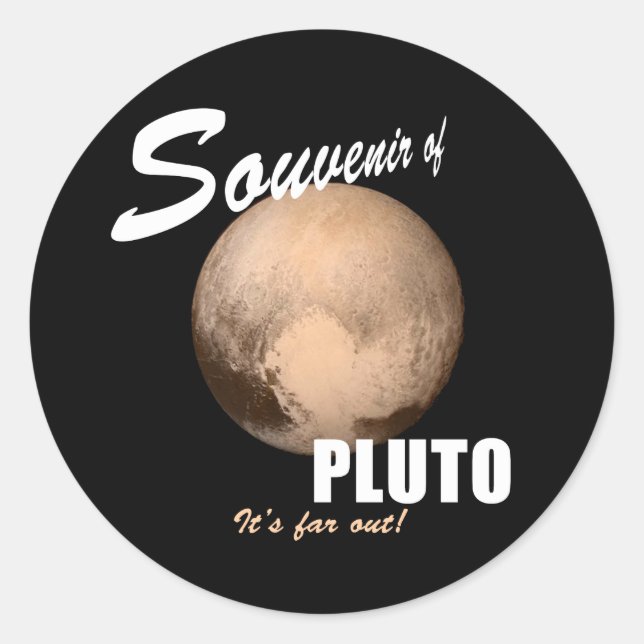 Souvenir von Pluto Runder Aufkleber (Vorderseite)