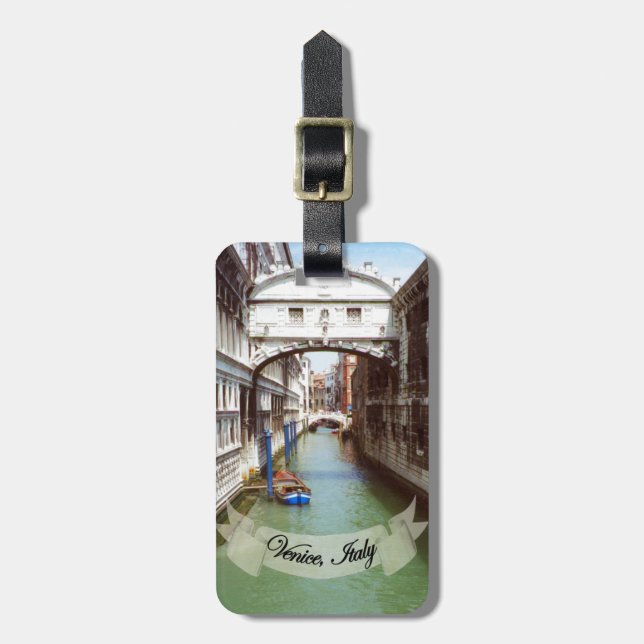 Souvenir von Venedig Italien Bridge of Sights Gepäckanhänger (Vorderseite vertikal)