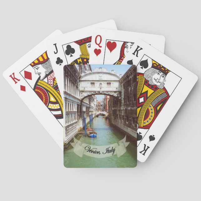 Souvenir von Venedig Italien Bridge of Sights Spielkarten (Rückseite)