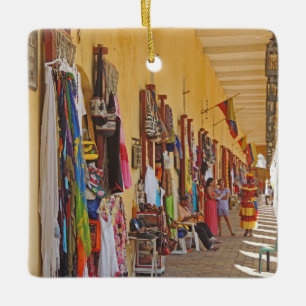 Souvenirladen in Cartagena Kolumbien Keramikornament