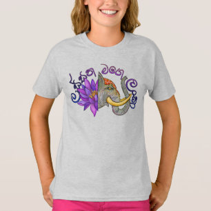 Souvenirs aus Sri Lanka mit Elephant und Lotus T-Shirt