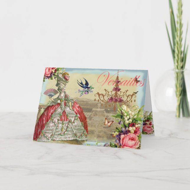 Souvenirs de Versailles Vielen Dank Dankeskarte (Vorderseite)