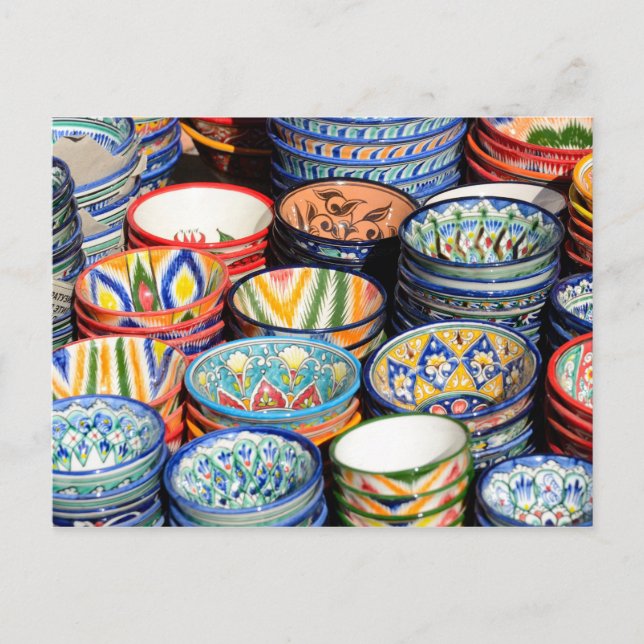 Souvenirs in Usbekistan Postkarte (Vorderseite)