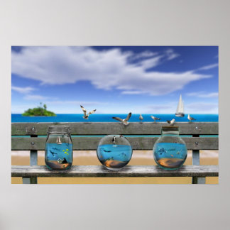 Souvenirs vom Strand Poster