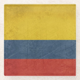 Souveräne Staatsflagge des Grunge des Landes von Glasuntersetzer