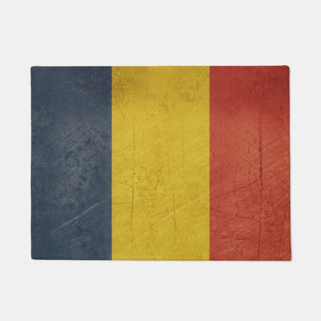 Souveräne Staatsflagge des Grunge von Rumänien Fußmatte (Vorderseite)