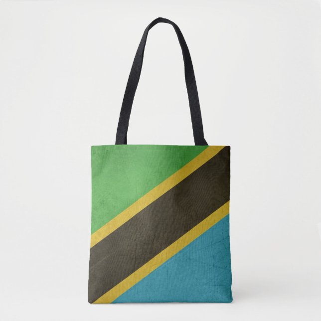 Souveräne Staatsflagge des Grunge von Tanzania (Vorderseite)