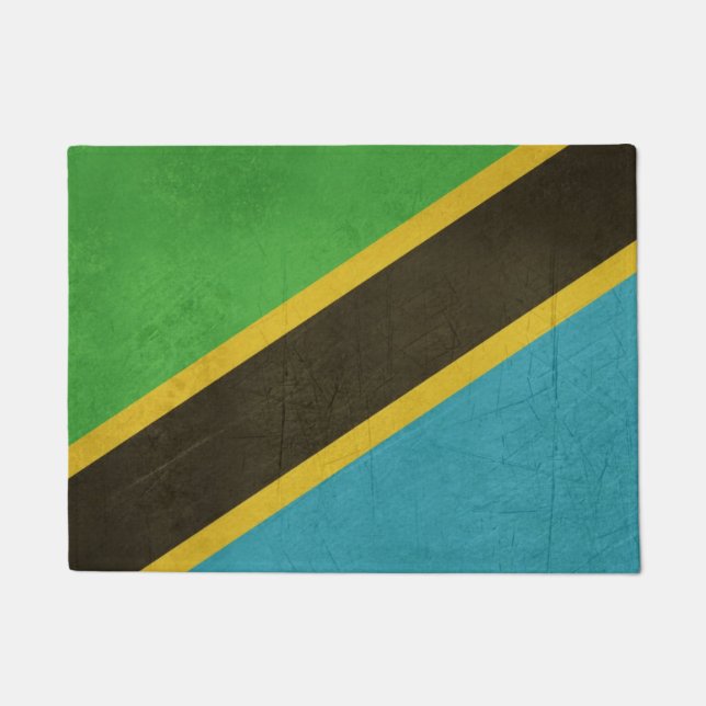 Souveräne Staatsflagge des Grunge von Tanzania Fußmatte (Vorderseite)