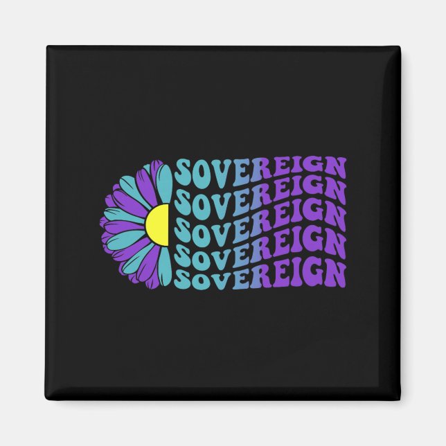 Souveräne Suizidpräventions-Bewusstseins-Sonnenblu Magnet (Vorne)