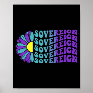 Souveräner Suizidpräventions-Bewusstseins-Sonnenbl Poster
