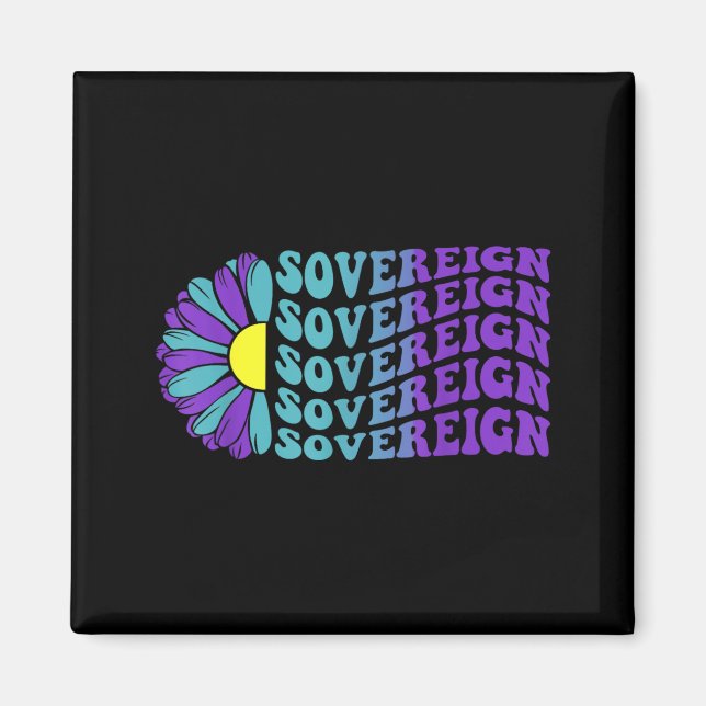 Souveräner Suizidpräventions-Bewusstseinssonnenblu Magnet (Vorne)