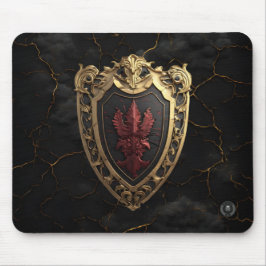 Souveränes Rubinrotes Barock-Gaming  Mousepad