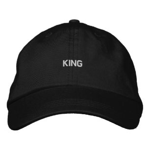 Sovereign Style Black Hat mit King Embroidery Cap Bestickte Baseballkappe