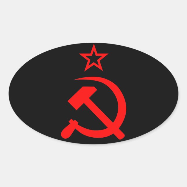 Soviet 2 ovaler aufkleber (Vorderseite)