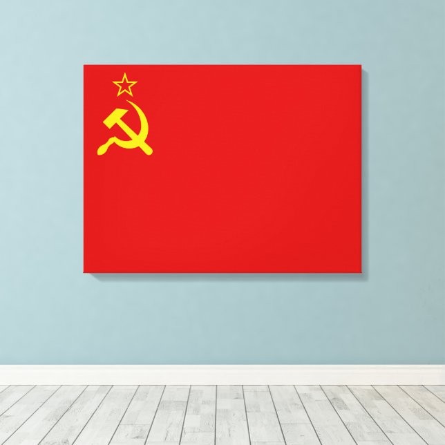 Soviet Union Flag, USSR, CCCP, Communism, Lenin Leinwanddruck (Insitu (Holzboden))