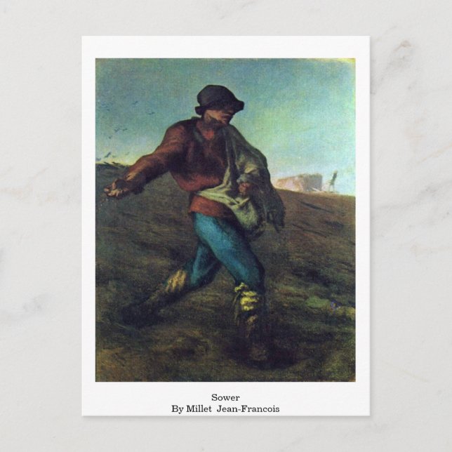 Sower by Millet (II), Jean-Francois Postkarte (Vorderseite)