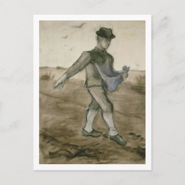 Sower, Vincent van Gogh Fine Art Postkarte (Vorderseite)