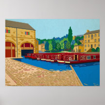 Sowerby Bridge Kanalbassin Matisse-Stil-Kunst