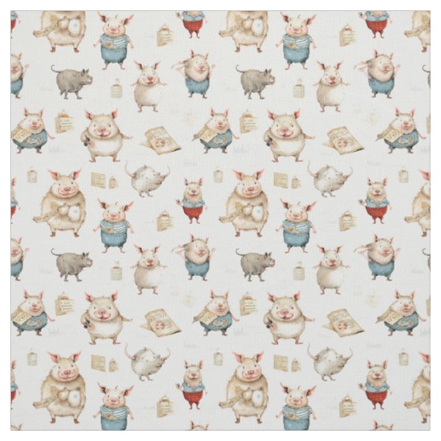 Sowful Delight: Whimsy Pig Stoff (Muster)