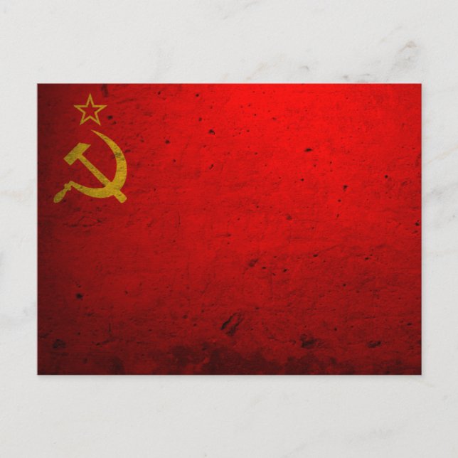 Sowjetflagge Postkarte (Vorderseite)