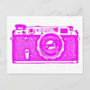 Sowjetisch Russische Kamera - Magenta Postkarte