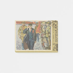 Sowjetische Briefmarke Lenin auf dem Roten Platz Post-it Klebezettel