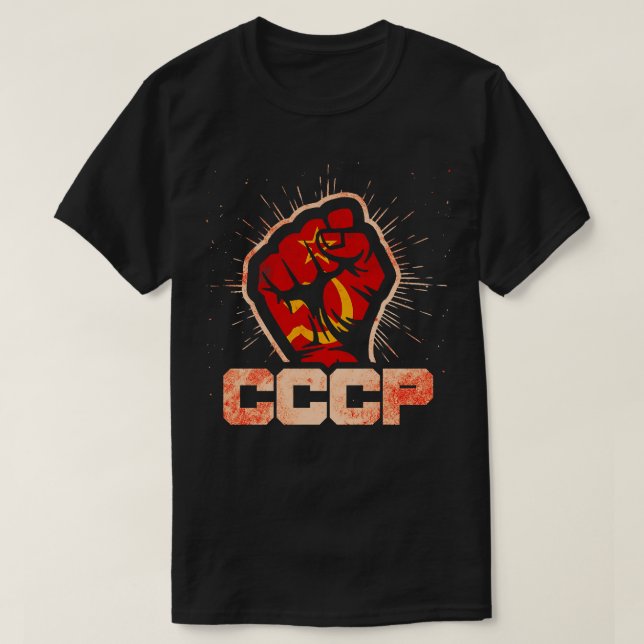 Sowjetische Gewerkschaft CCCP UdSSR Kommunismus Fi T-Shirt (Design vorne)