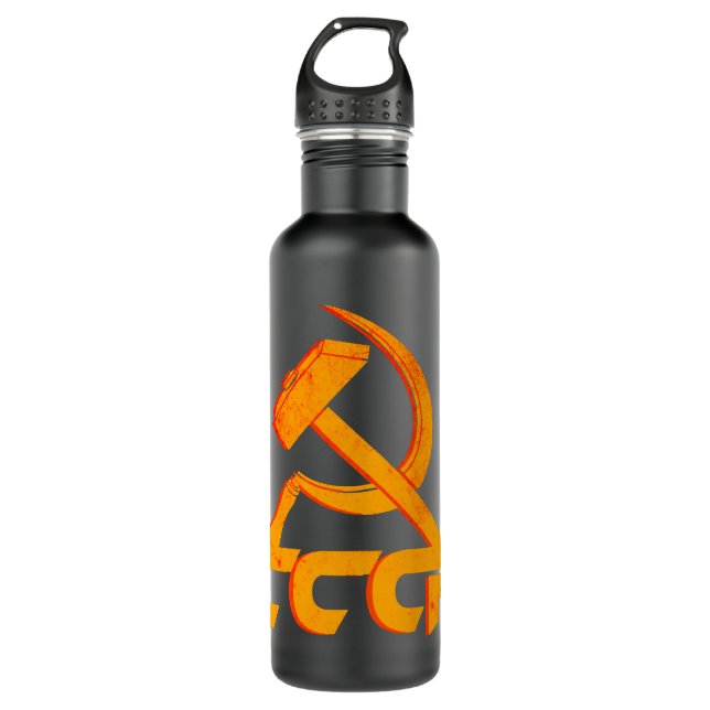 Sowjetische Gewerkschaft CCCP UdSSR Kommunismus Ha Edelstahlflasche (Vorderseite)