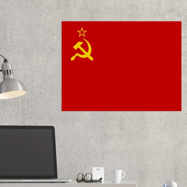 sowjetische Gewerkschaft Flag, UdSSR, CCCP, Kommun Foliendrucke (In Situ (Schreibtisch 2))