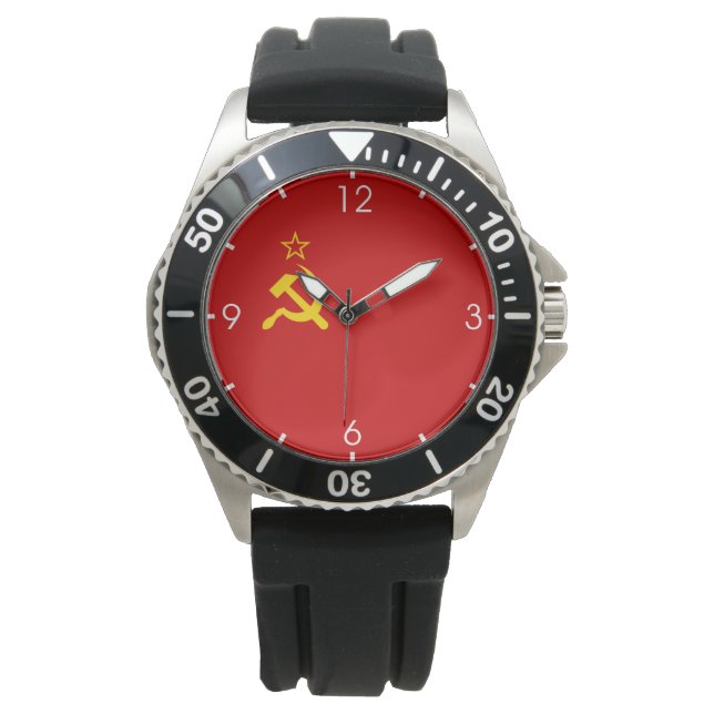 Sowjetische Gewerkschaft (UdSSR) (kommunistischer  Armbanduhr (Vorderseite)