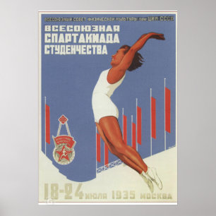 Sowjetische Leichtathletikpropaganda Poster