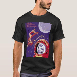Sowjetische Propaganda Poster Space UdSSR Kommunis T-Shirt