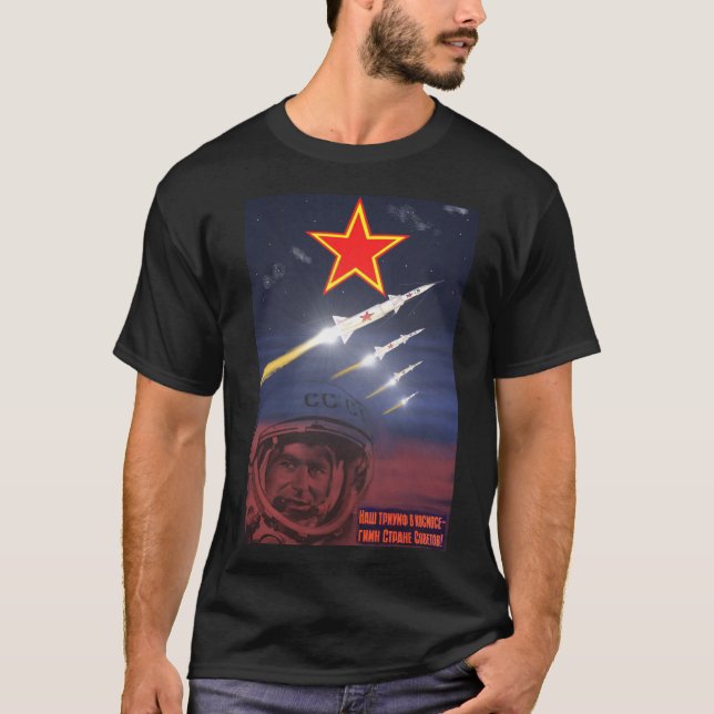 Sowjetischer Kosmonaut-T - Shirt. T-Shirt (Vorderseite)
