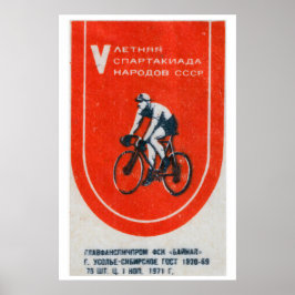 Sowjetischer Radfahrer - Streichholzschachtel-Druc Poster