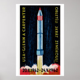 Sowjetischer Raketenstart 1962 Astronaut - Streich Poster