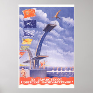 sowjetischer Sport Poster
