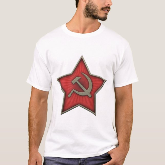 Sowjetischer Stern-Hammer und Sichel-Kommunist T-Shirt (Vorderseite)