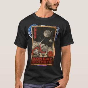 Sowjetischer Vintage-Ussr-Cccp-Russland-Propaganda T-Shirt