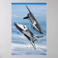 Sowjetisches Buran-Shuttle-Rendezvous-Plakat