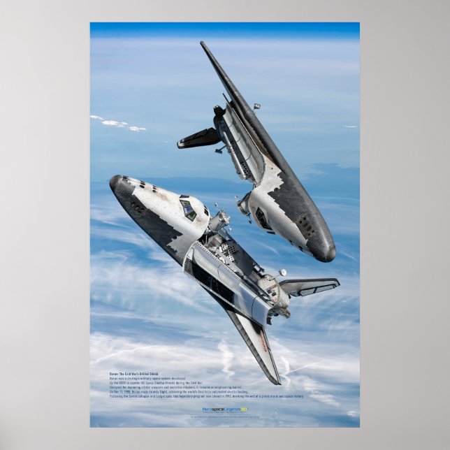 Sowjetisches Buran-Shuttle-Rendezvous-Plakat Poster (Vorne)