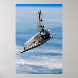 Sowjetisches Buran-Shuttle über dem Planeten Erde Poster