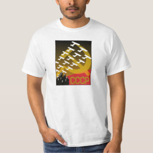 Sowjetisches Propaganda-Plakat T-Shirt