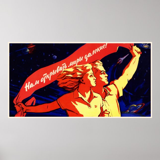 sowjetisches Propaganda-Poster Poster (Vorne)